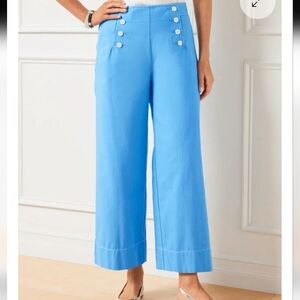 Talbots Wide-leg Sailor Pants Fresh Water Blue Size 4